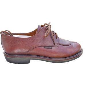 Mephisto Marlon Pebble Grain Oxford w/ Goodyear Welt,8.5, Brown, Shock Absorbers